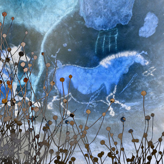 A blue horse 640x640